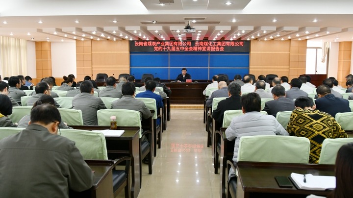 集团党委副书记、总司理高建嵩到云维集团宣讲党的十九届五中全会精神