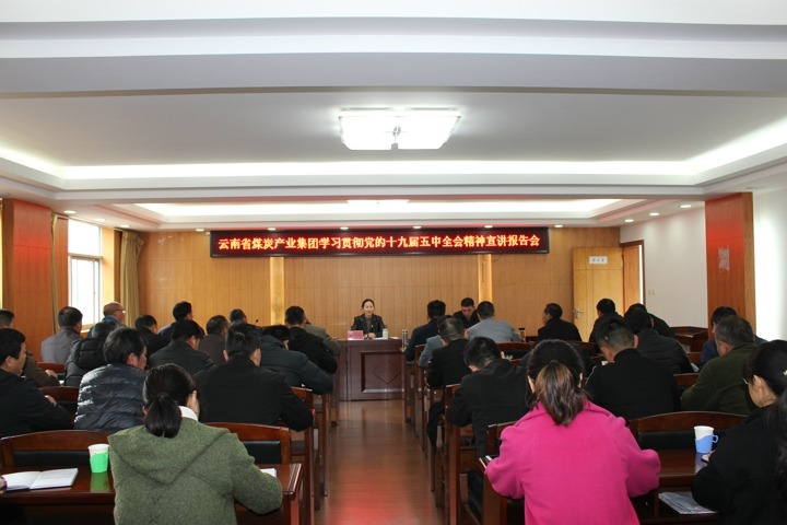 集团党委委员、财务总监莫晓丹到羊场煤矿宣讲党的十九届五中全会精神