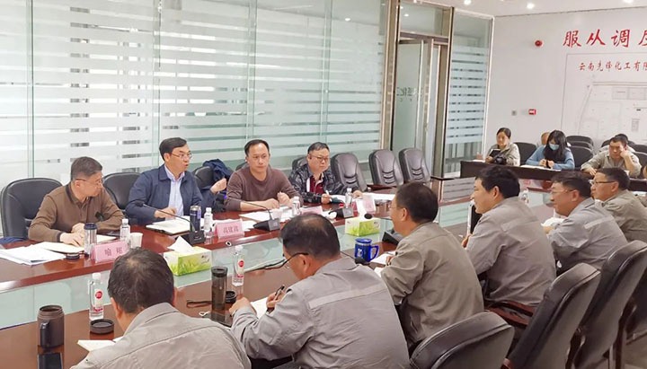 集团党委副书记、总司理高建嵩一行到先锋化工督导调研