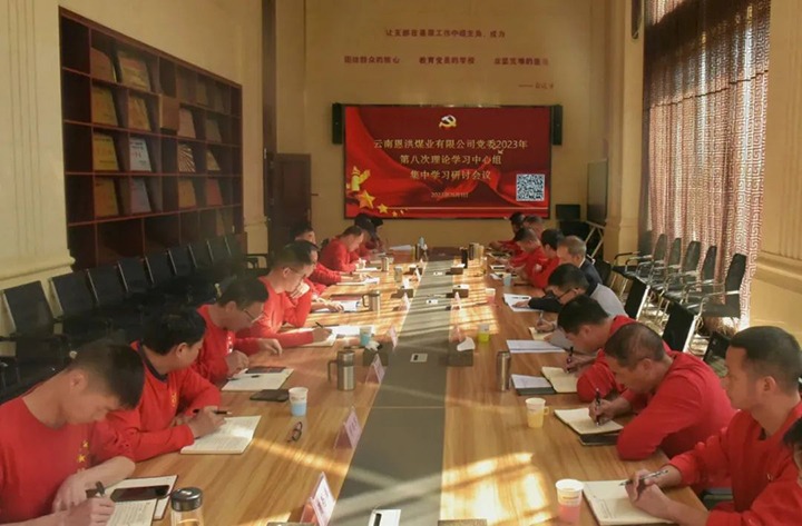 【聚焦云煤】云煤（6008集团官方网站）集团党委委员、纪委书记翁立志一行到恩洪煤业公司列席指导2023年第八次党委理论学习中心组集中学习钻研会